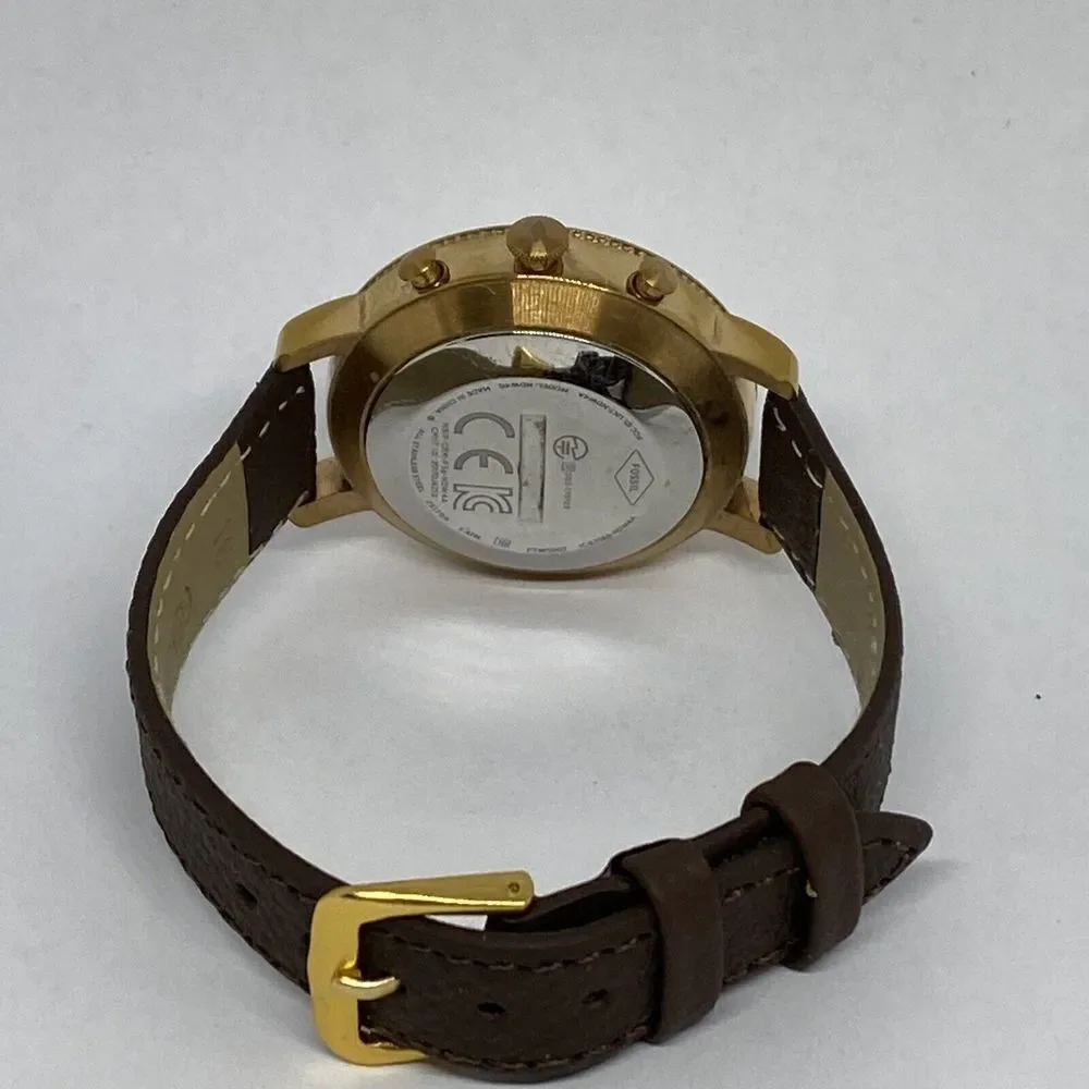 Fossil FTW5007 Women's Brown Leather White Analog Dial Hybrid Smartwatch XX769
